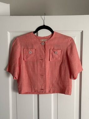 Vintage Junior Teen Coral Pink Boxy Jacket